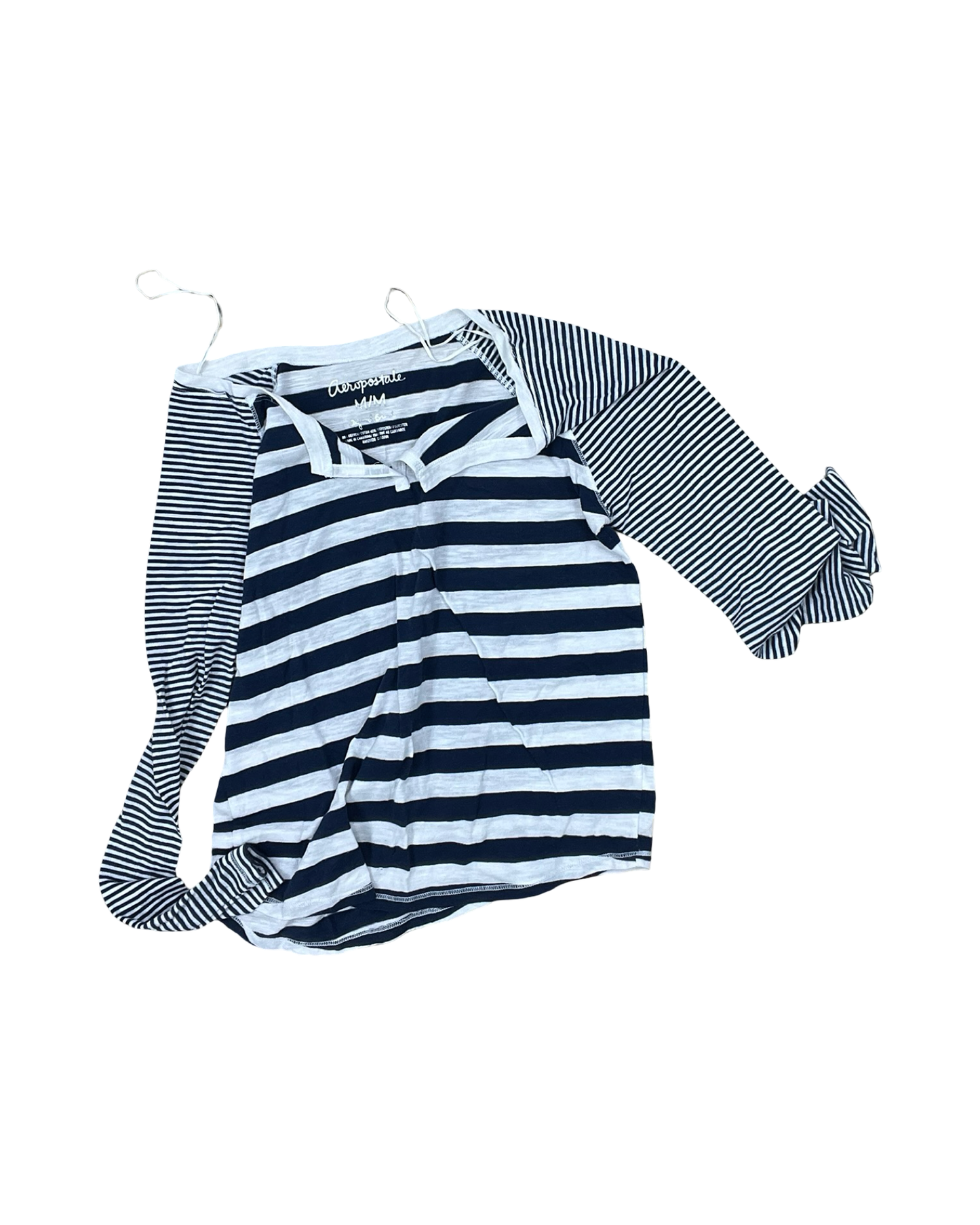 Top Ls By Aeropostale In Blue & White, Size:M