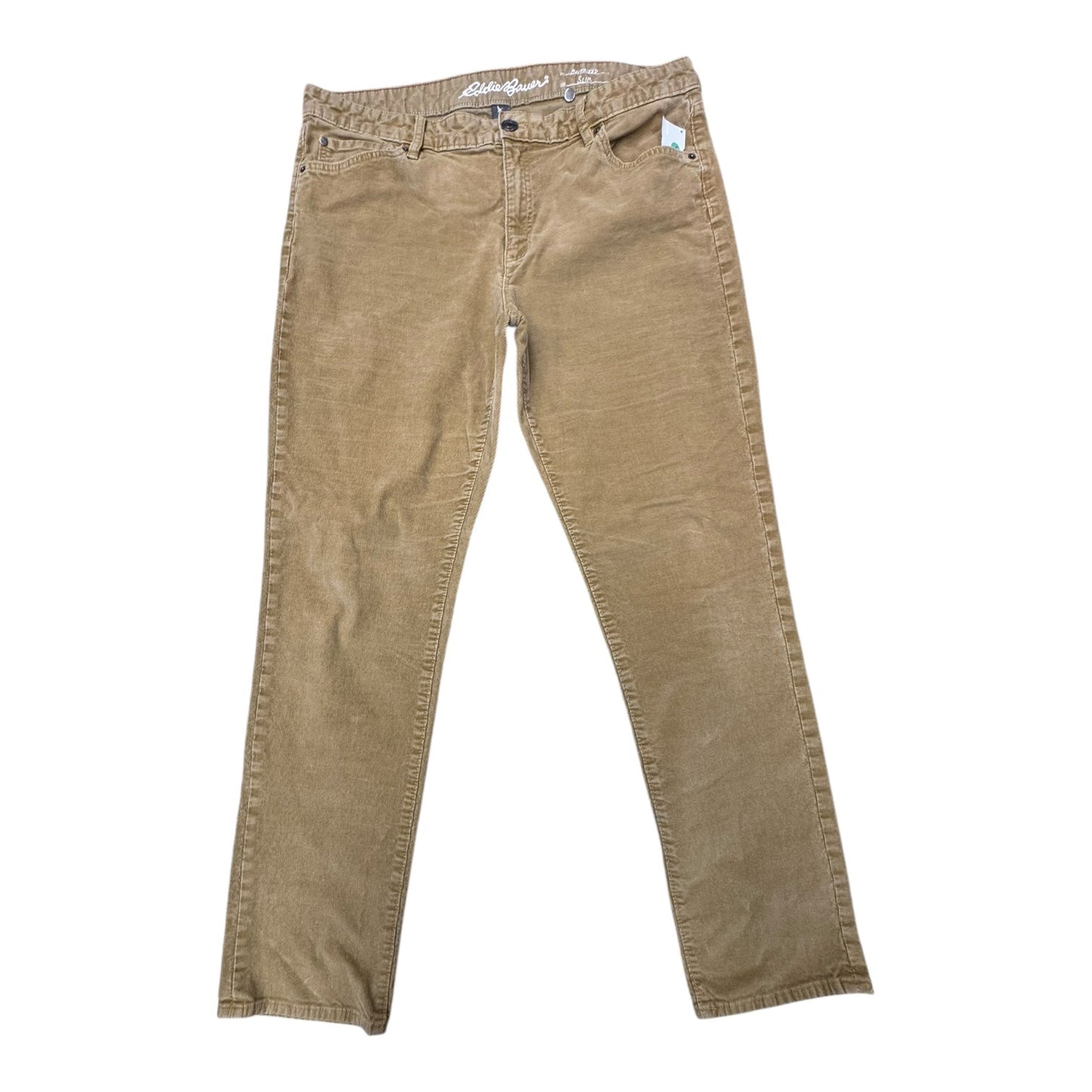 Pants Corduroy By Eddie Bauer In Brown, Size:14