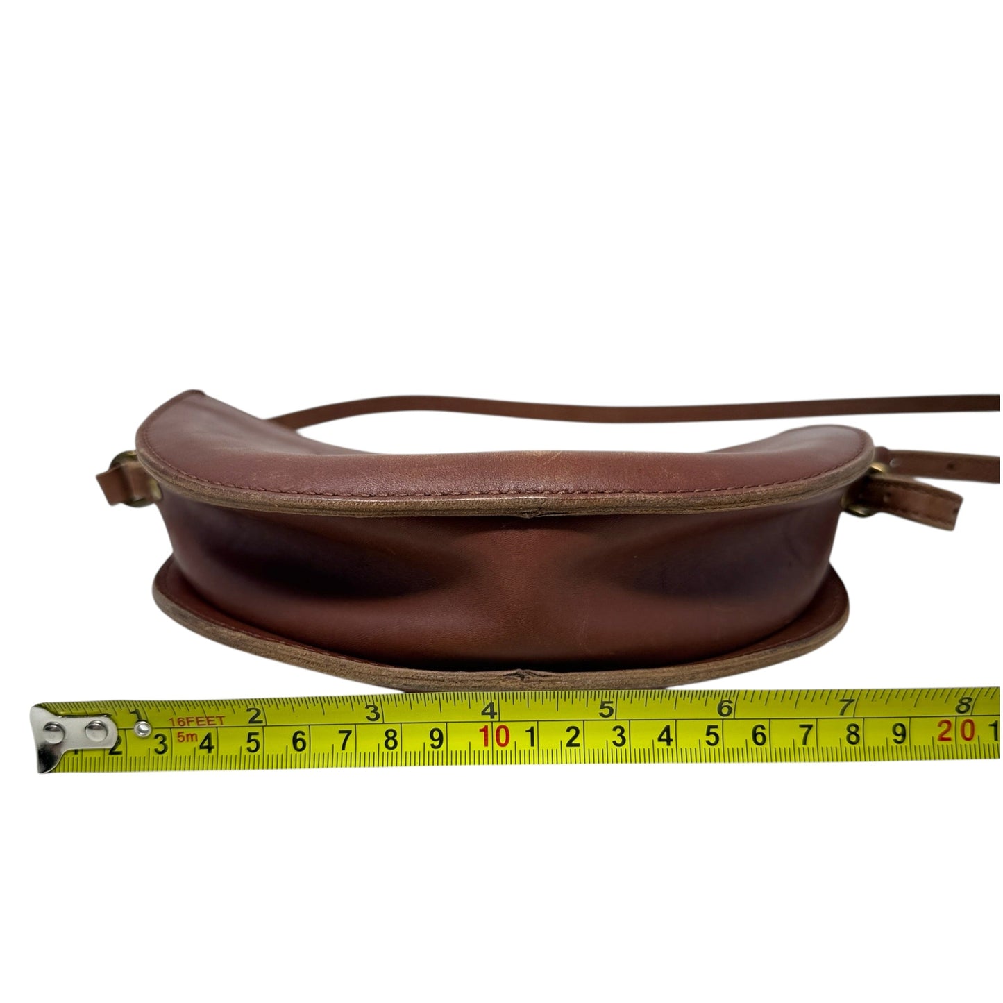 Juniper Vachetta Leather Half Moon Crossbody Bag By Madewell, Size: Small
