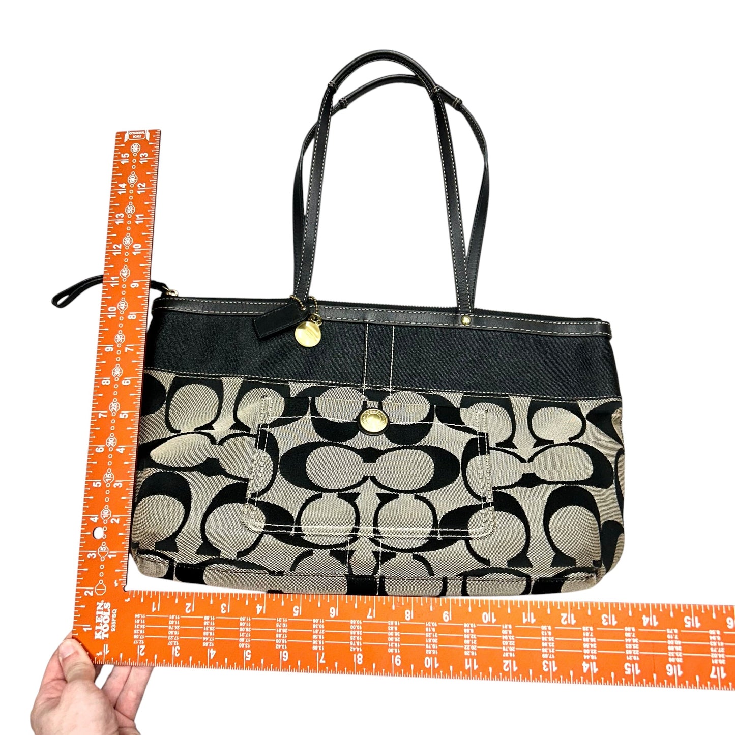 Tote Designer By Coach, Size: Medium