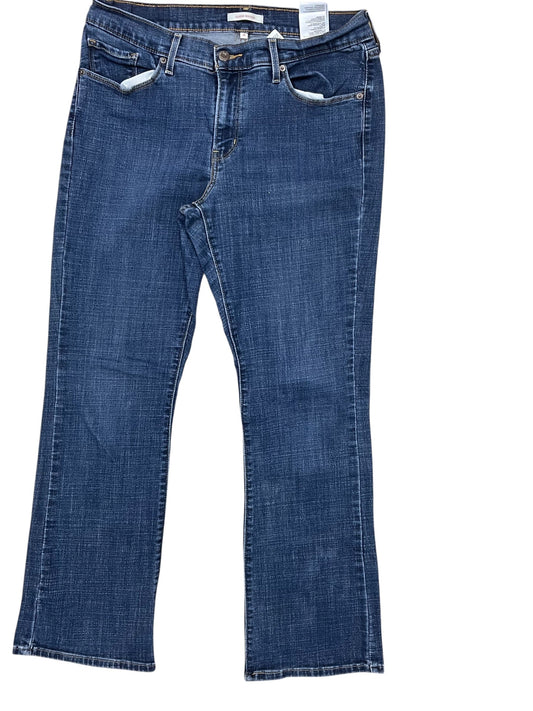 Jeans Boot Cut By Levis In Blue Denim, Size:12