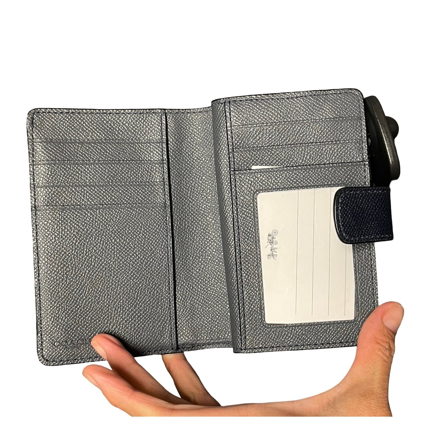 Wallet Designer By Coach In Navy, Size:Medium