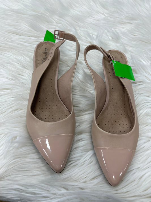 Shoes Heels Kitten By Clarks In Tan, Size:9