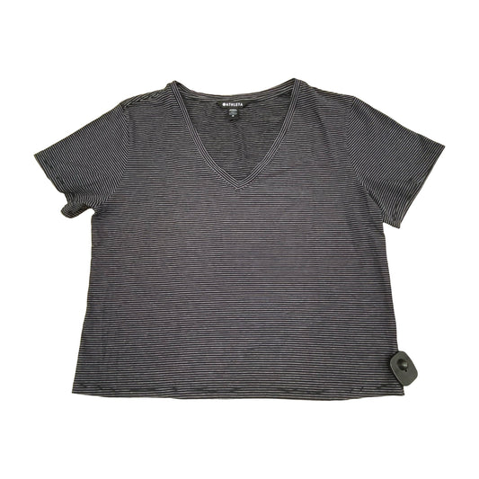 Athletic Top Ss By Athleta In Black & White, Size:M