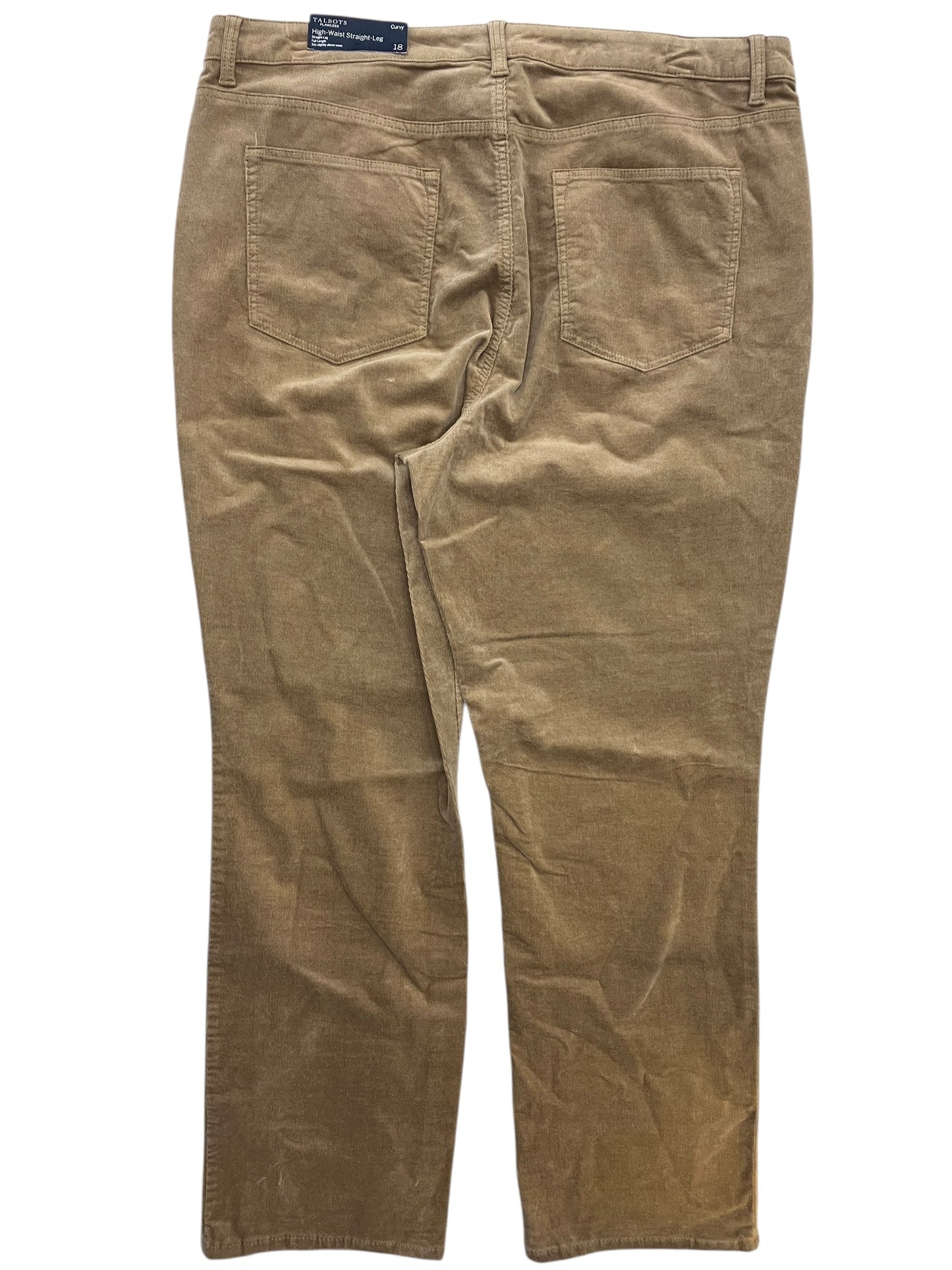 Pants Corduroy By Talbots In Brown, Size:1X