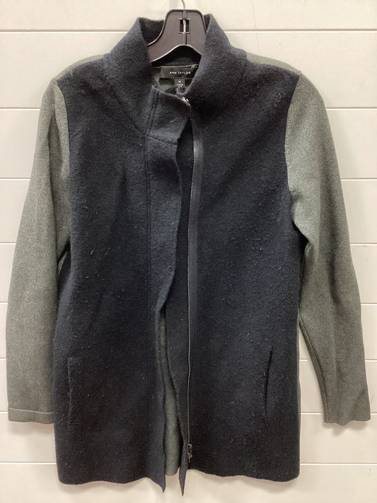Sweater Cardigan By Ann Taylor In Grey, Size:Xs