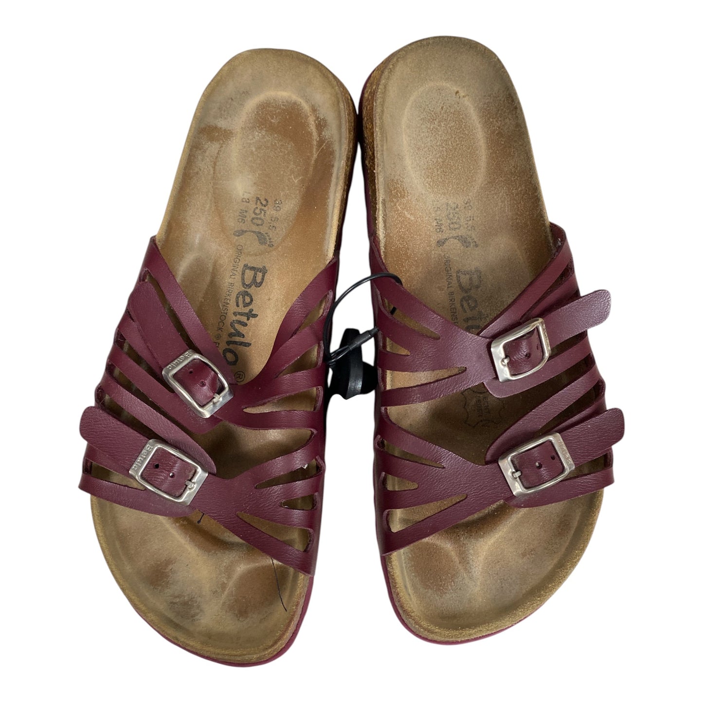 Sandals Designer By Birkenstock In Maroon, Size:7