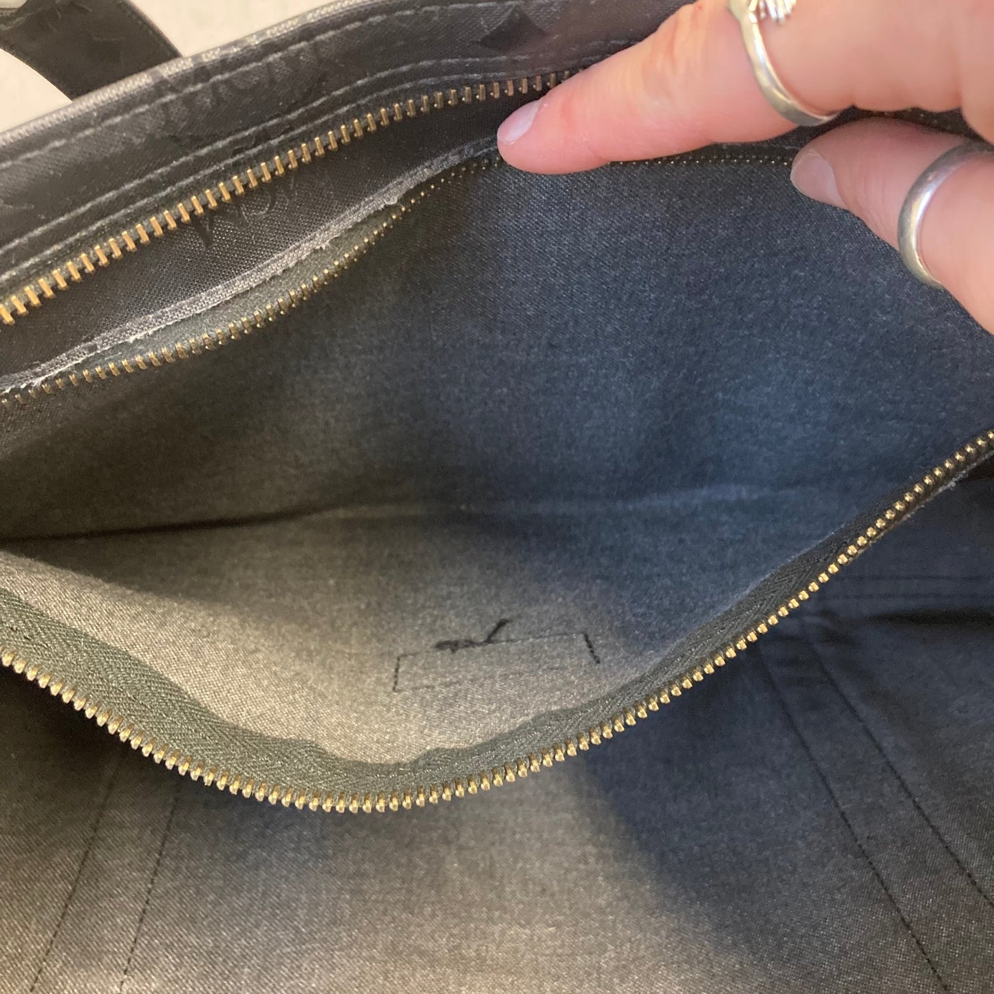 Tote Luxury Designer By Mcm In Black, Size:Large