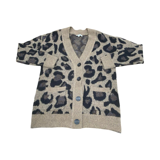 Sweater Cardigan By Allison Joy In Animal Print, Size:L