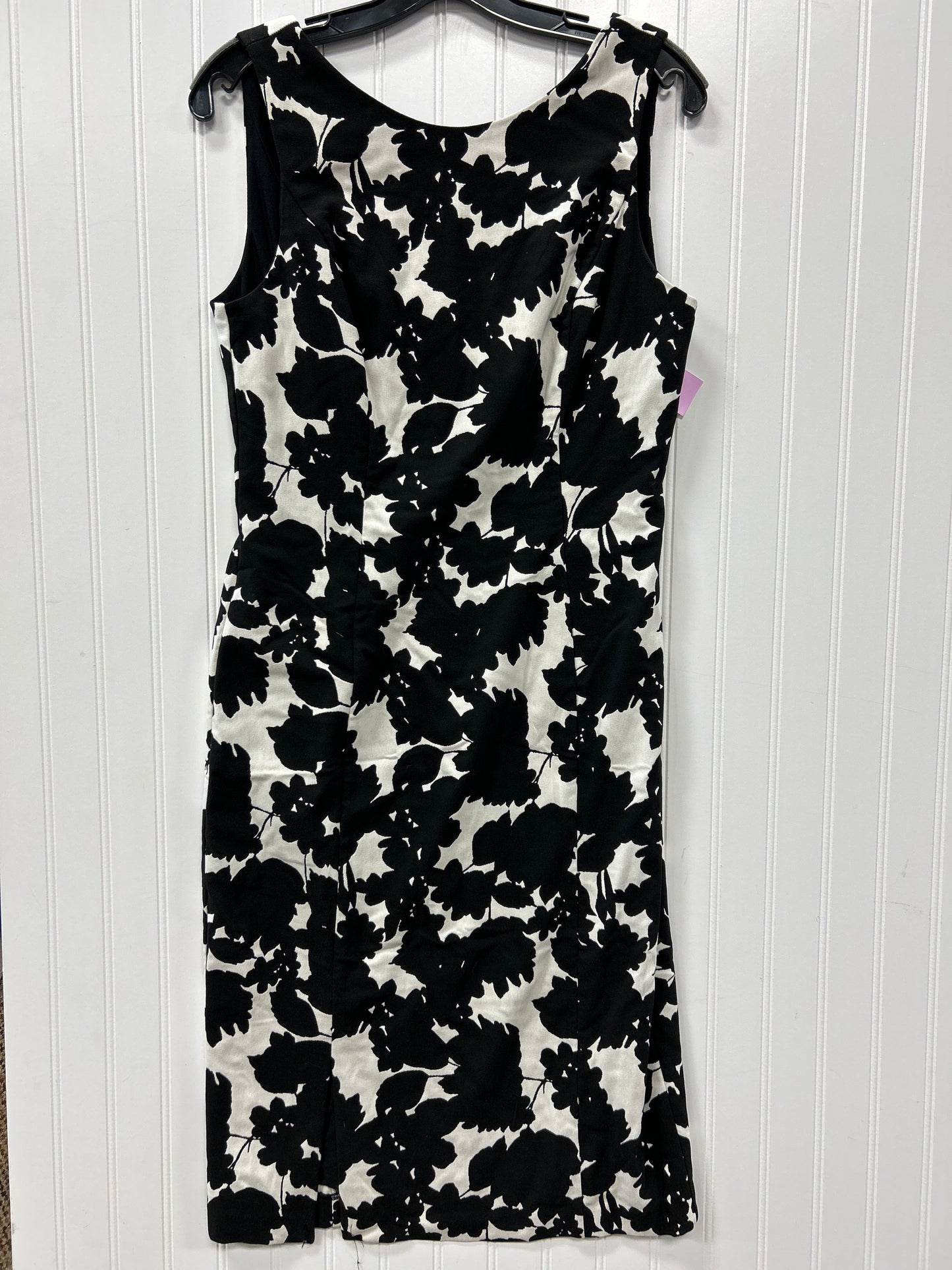 Dress Casual Midi By White House Black Market In Black & White, Size:10
