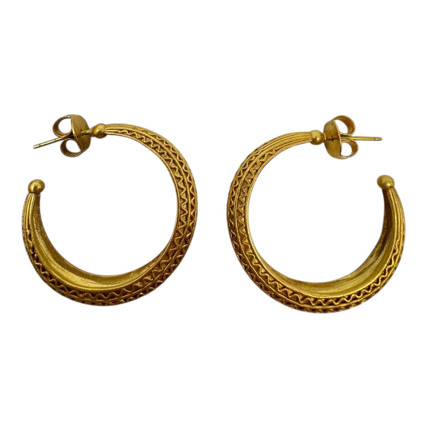Engraved Hoop Earrings By Julie Vos