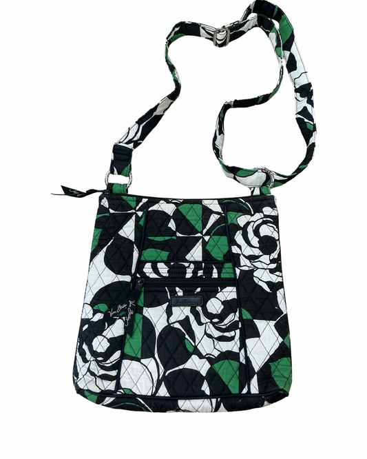 Crossbody By Vera Bradley In Black & Green, Size:Medium