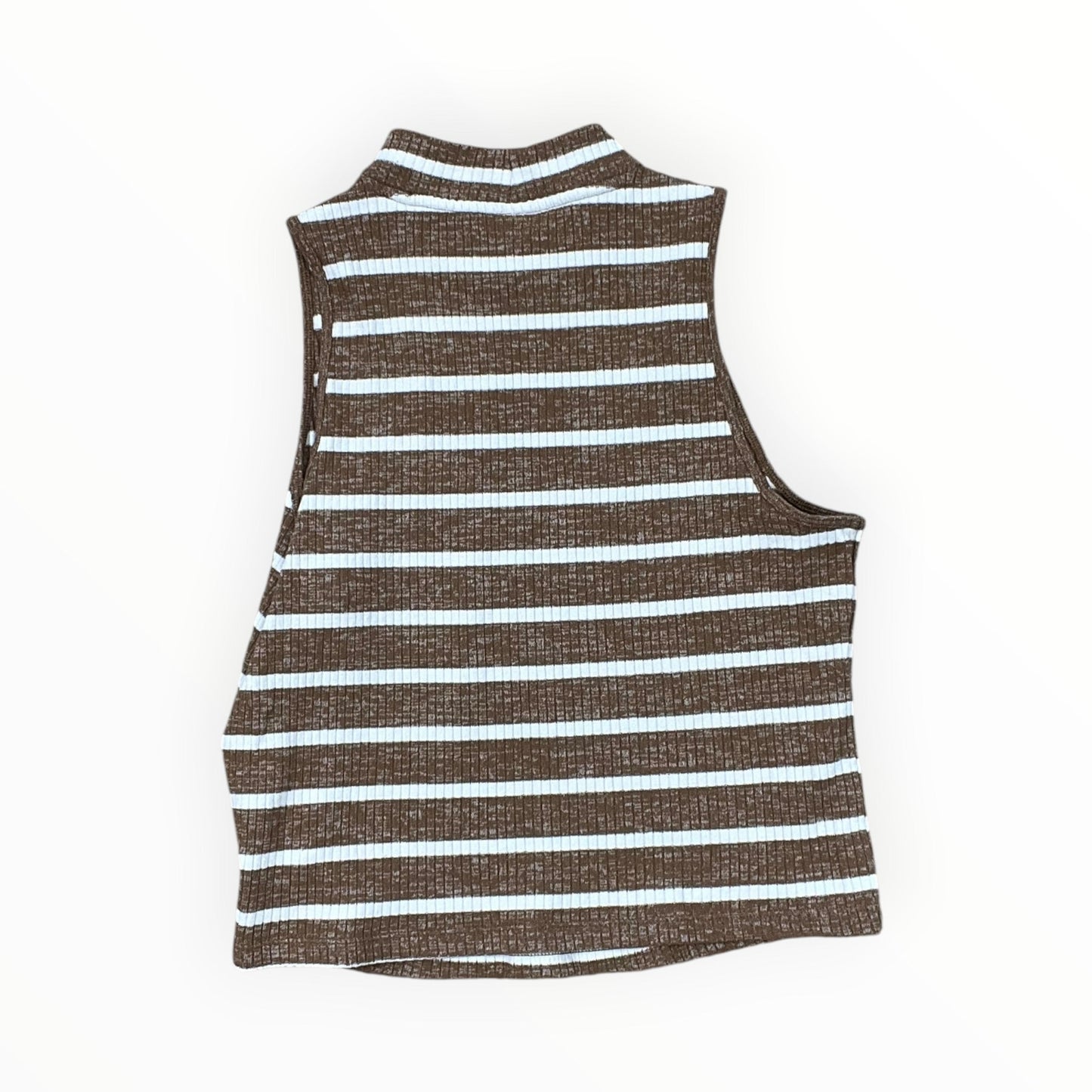 Top Sleeveless By Old Navy In Brown & Cream, Size:L