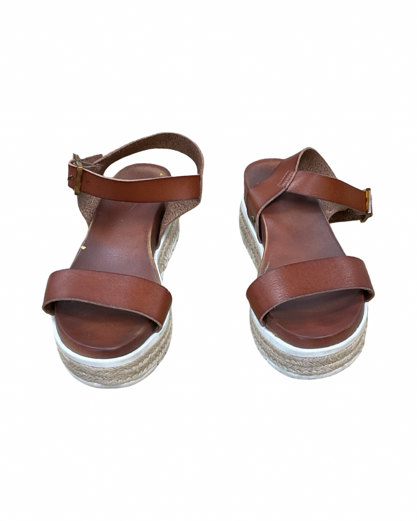 Sandals Heels Wedge By Mia In Brown, Size:7
