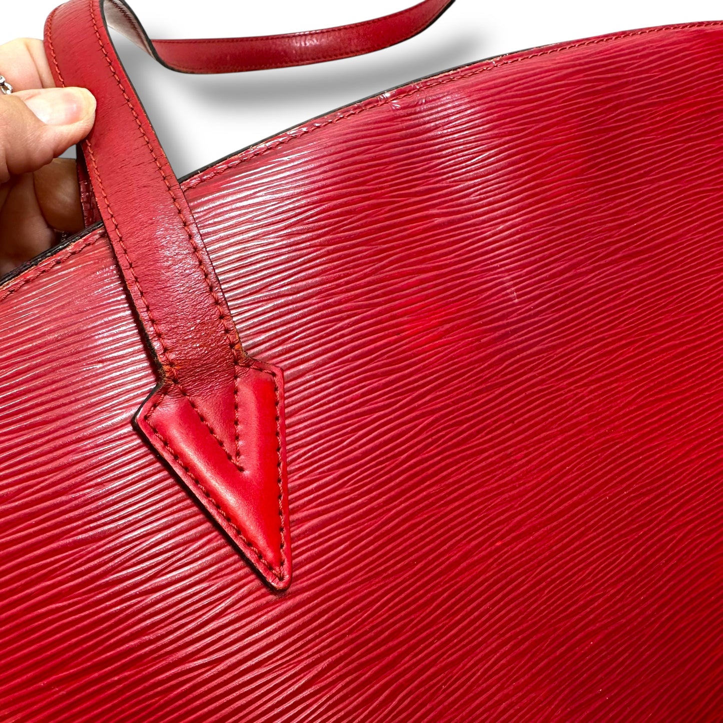 Epi leather Saint Jacques bag Handbag Luxury Designer By Louis Vuitton, Size: Large