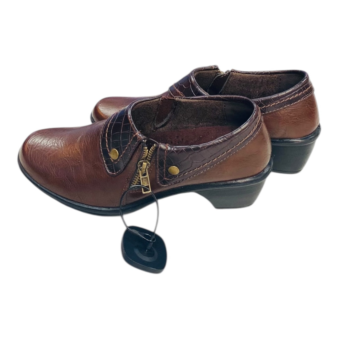 Shoes Heels Block By Easy Street In Brown, Size:7