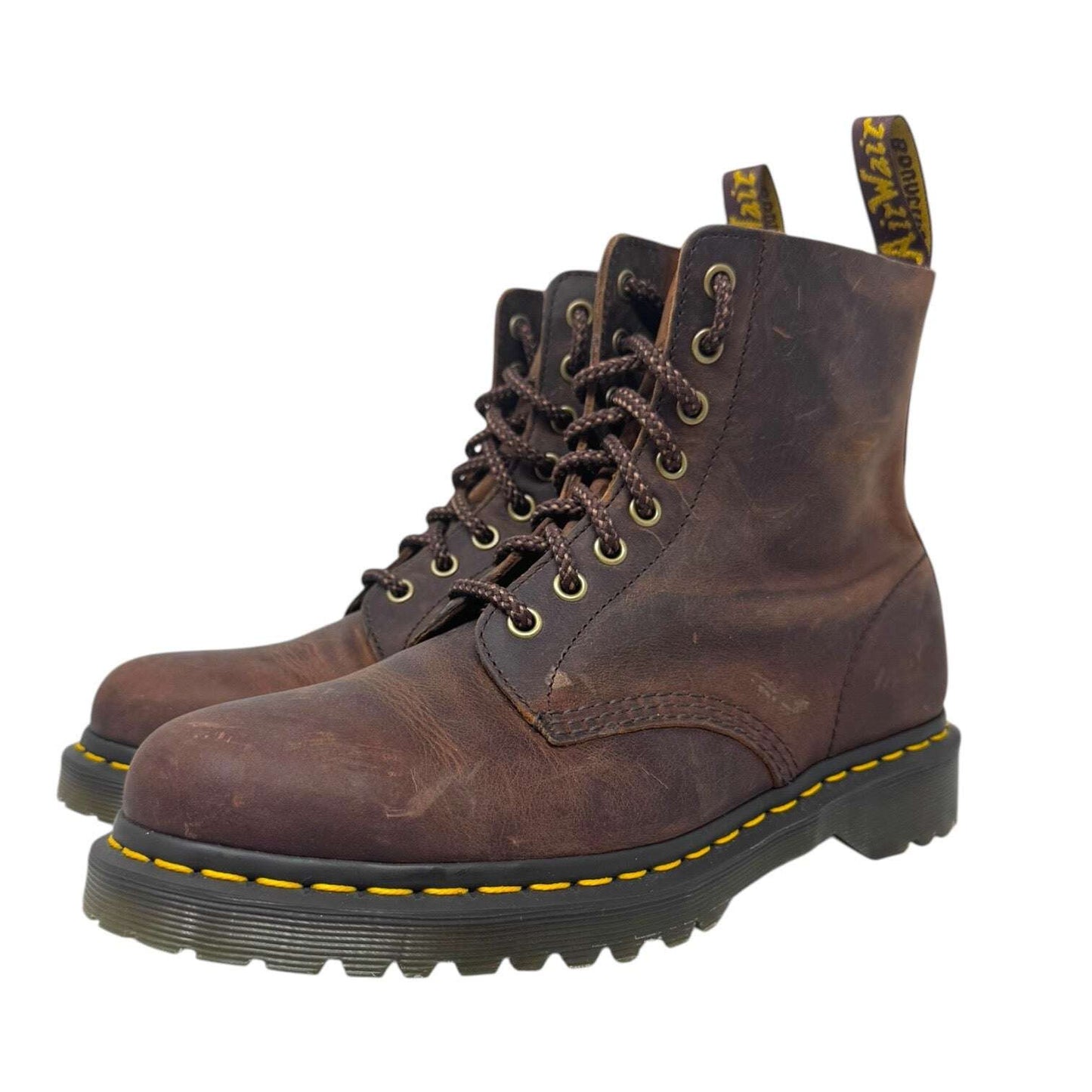 1460 Crazy Horse Combat Boots By Dr Martens In Brown, Size: 9