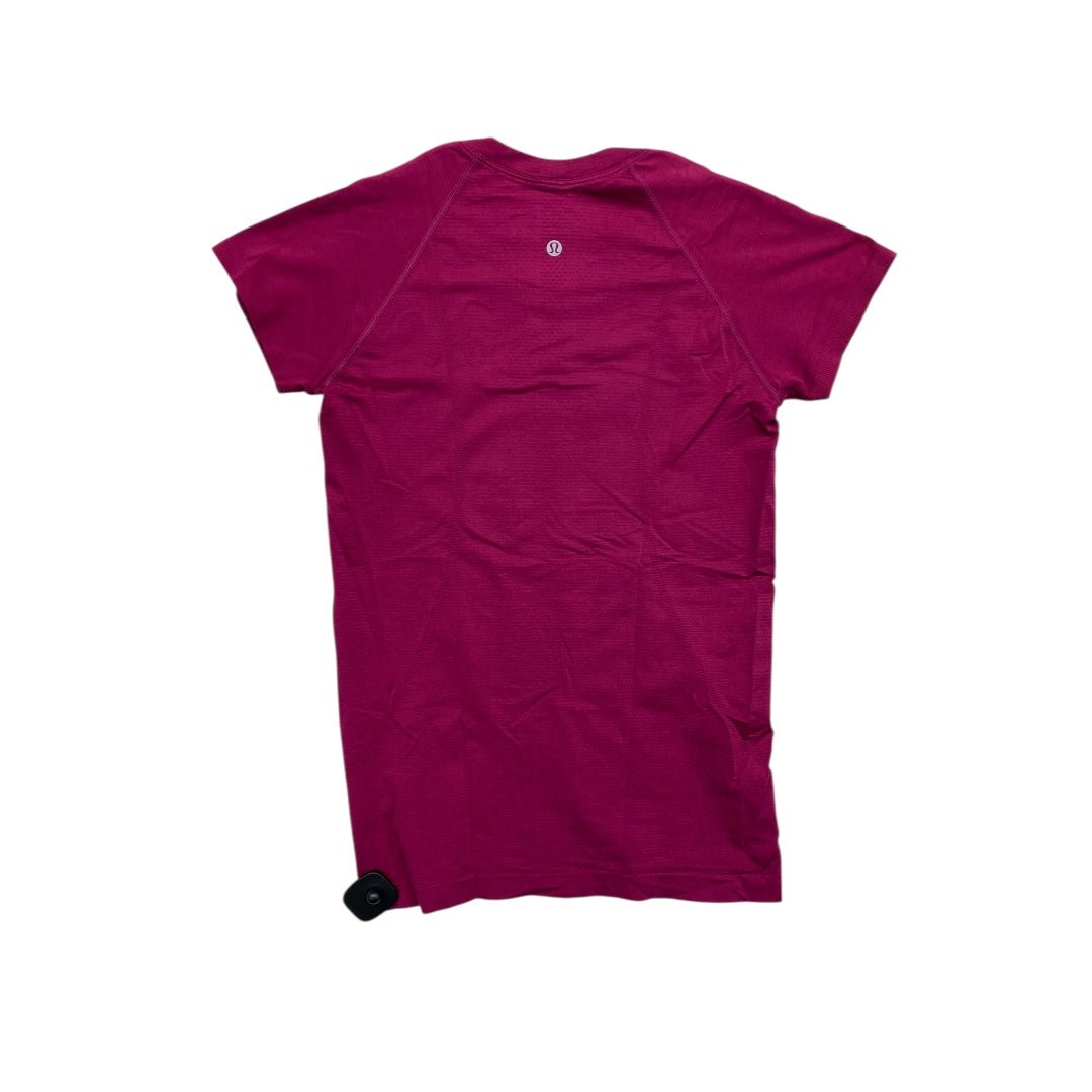 Athletic Top Ss By Lululemon In Purple, Size:8