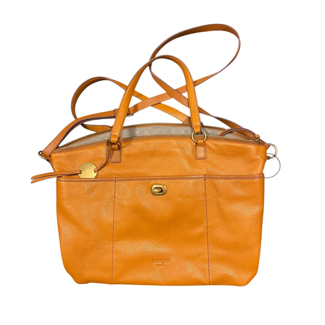 Handbag Leather By Margot In Brown, Size:Medium