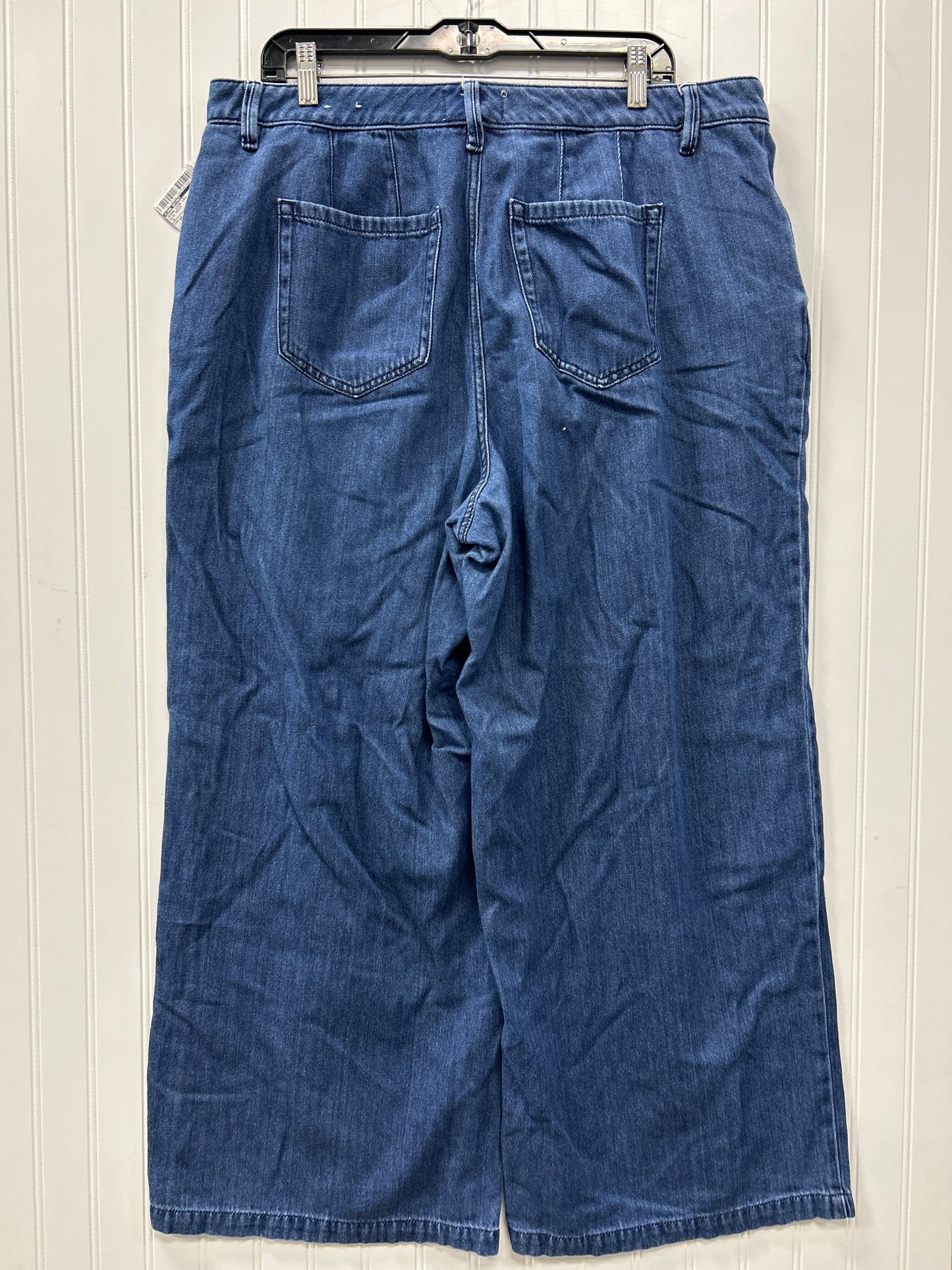 Jeans Wide Leg By Lane Bryant In Blue Denim, Size:16