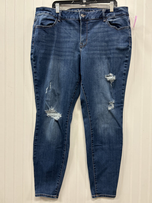 Jeans Skinny By Maurices In Blue Denim, Size:20