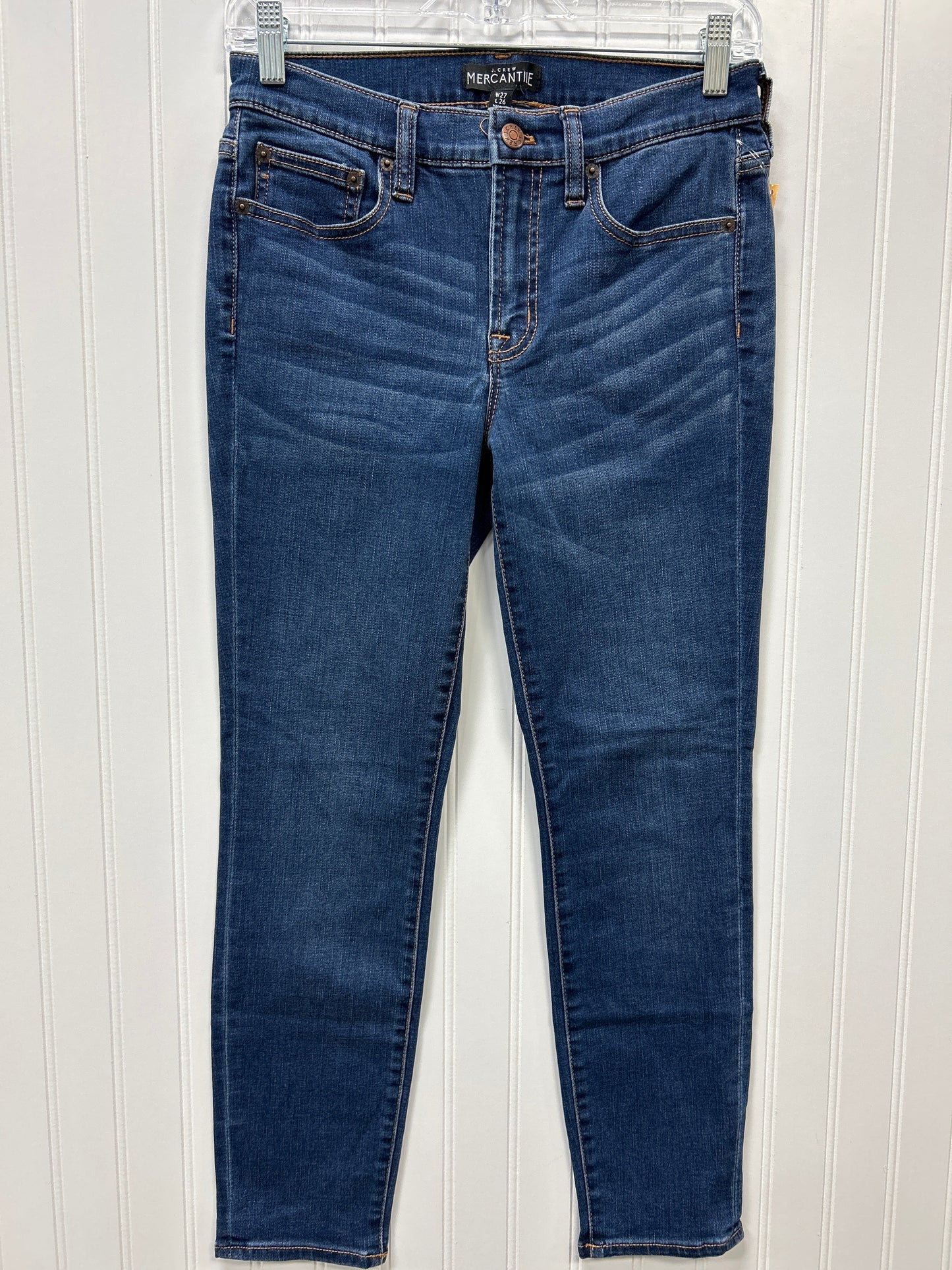 Jeans Skinny By J. Crew In Blue Denim, Size:4