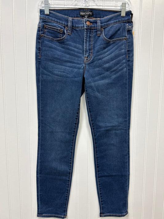 Jeans Skinny By J. Crew In Blue Denim, Size:4