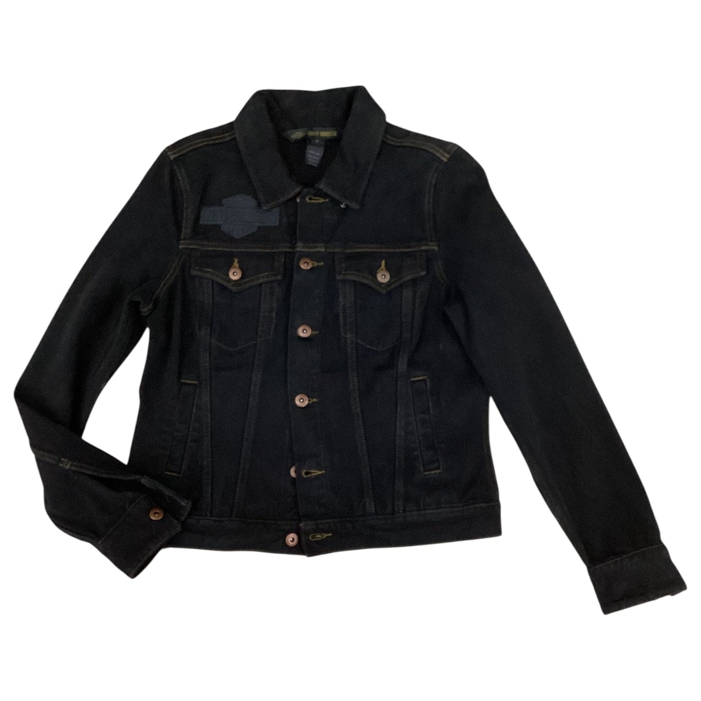 Jacket Denim By Harley Davidson In Black, Size:S