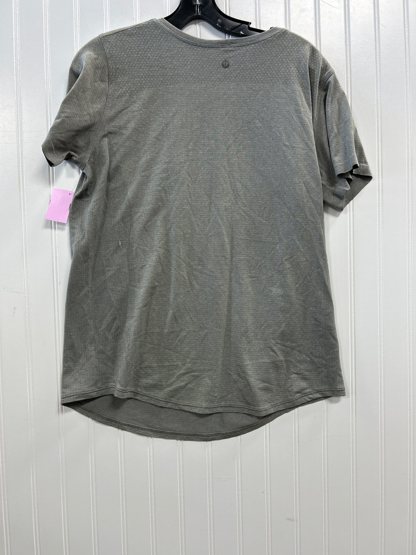 Athletic Top Ss By Lululemon In Grey, Size:14
