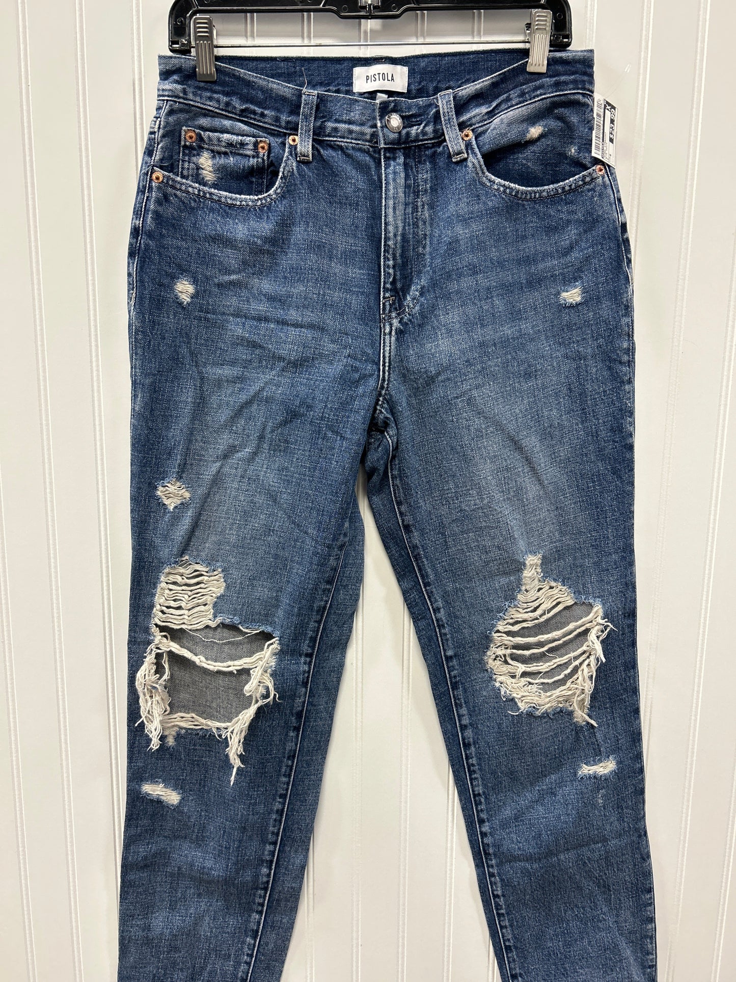 Jeans Straight By Pistola In Blue Denim, Size:6