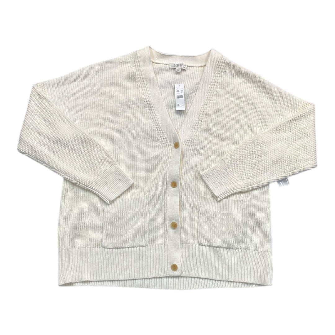 Sweater Cardigan By J. Crew In Cream, Size:L
