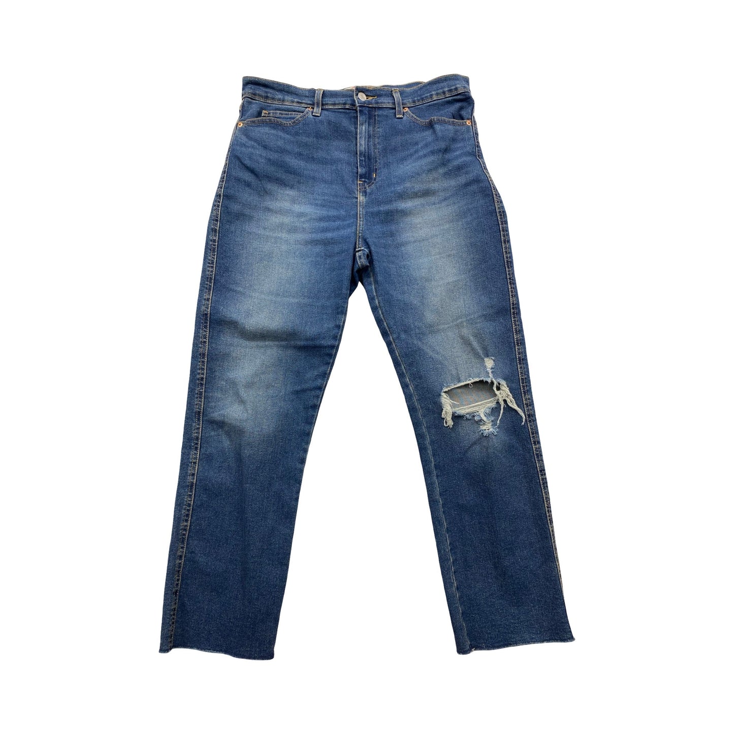 Jeans Straight By Levis In Blue, Size:12