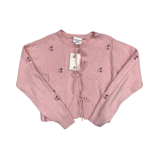 Sweater Cardigan By Willow & Wind In Pink, Size:S