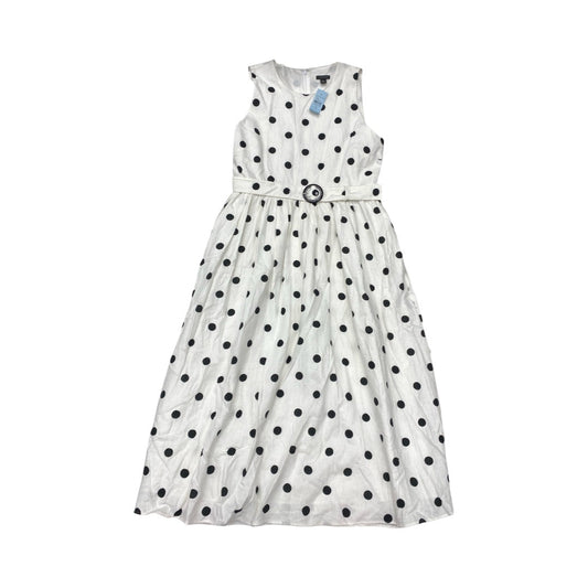 Dress Casual Midi By Ann Taylor In Polkadot Pattern, Size:10P