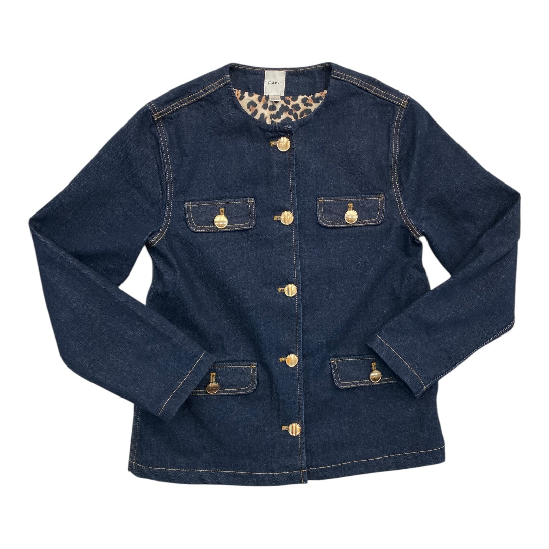 Jacket Denim By Maeve In Blue Denim, Size:S
