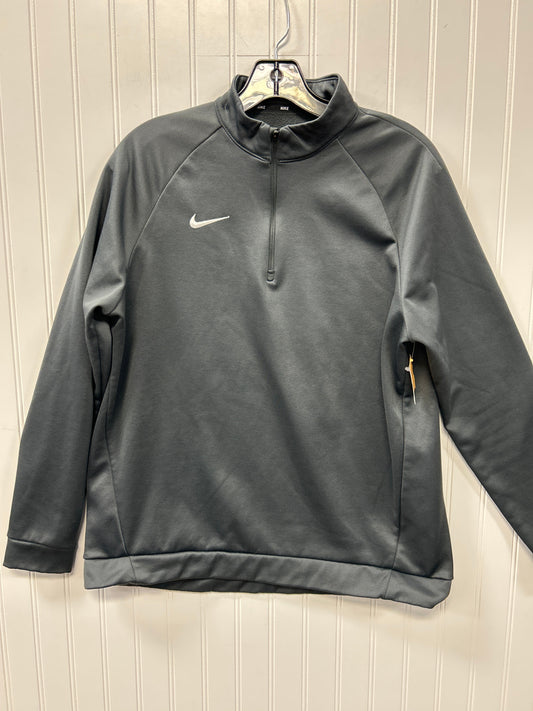 Athletic Top Ls Collar By Nike Apparel In Grey, Size:L