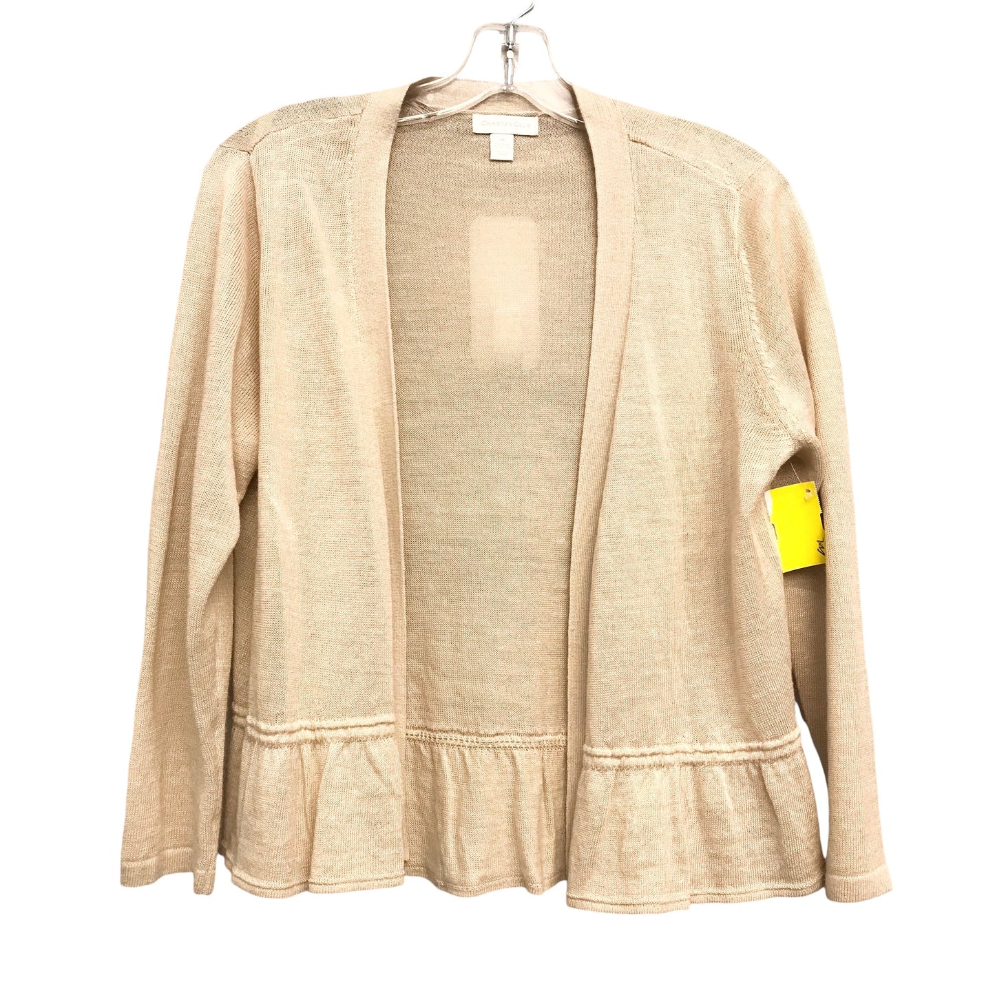 Cardigan By Charter Club In Beige, Size:M