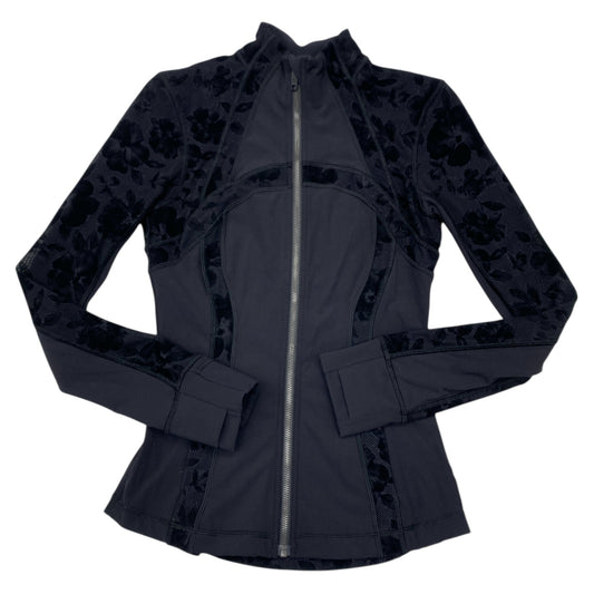 Athletic Jacket By Lululemon In Black, Size:4