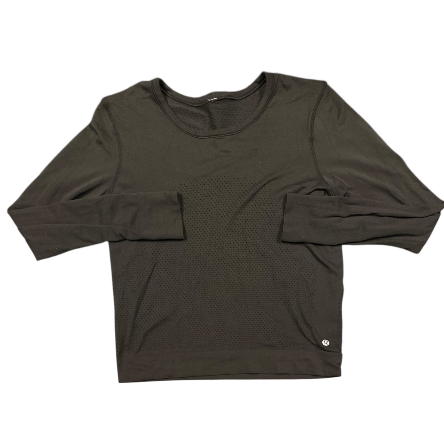 Athletic Top Ls Collar By Lululemon In Black, Size:S