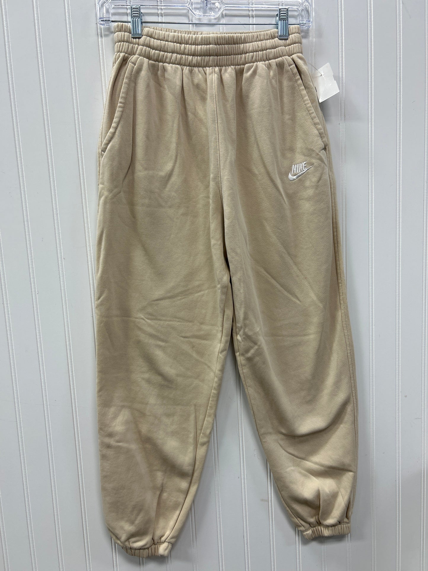 Athletic Pants By Nike Apparel In Cream, Size:L