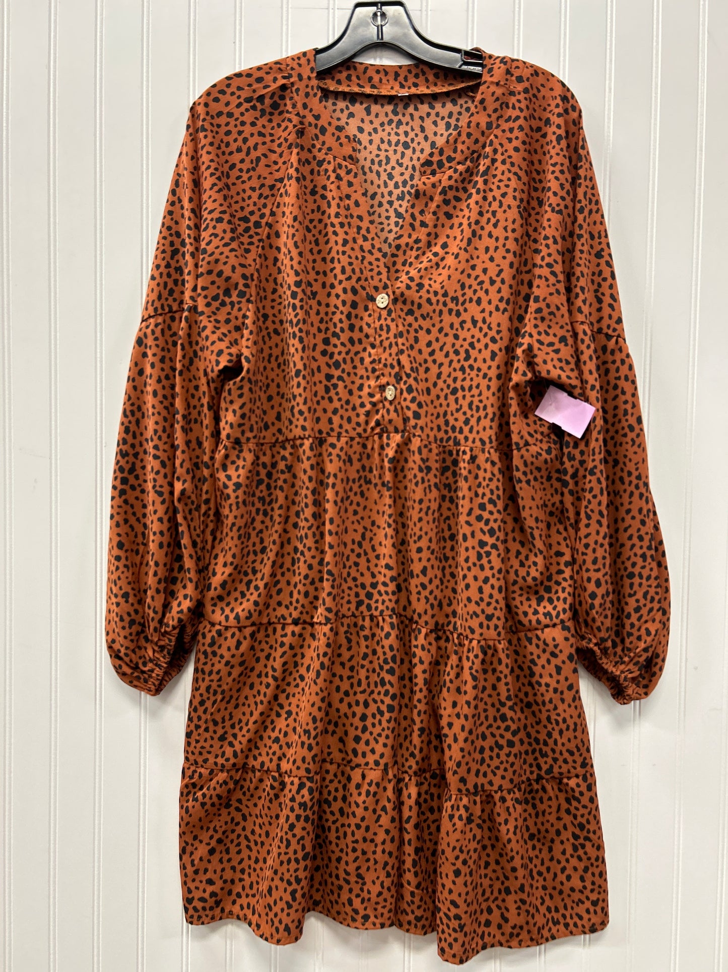 Dress Casual Midi By Cmc In Animal Print, Size:Xl