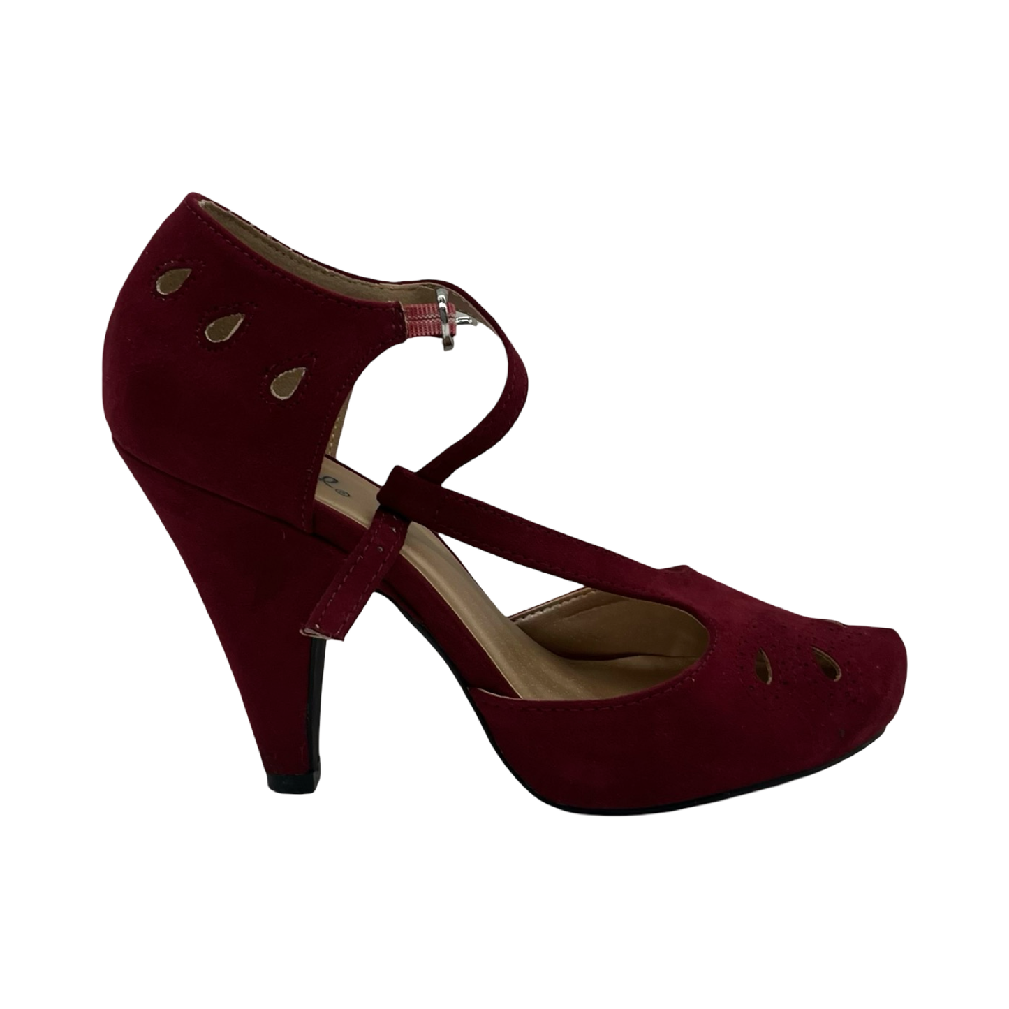 Shoes Heels Kitten By Qupid In Red, Size:8.5