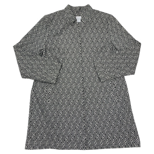 Blazer By Chicos In Black & White, Size:12