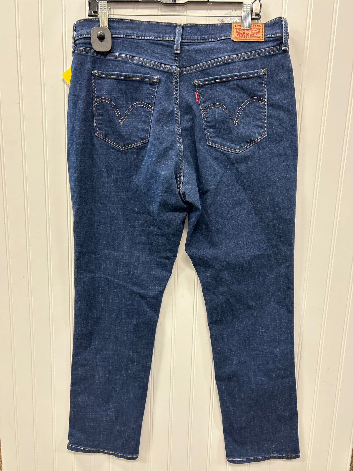 Jeans Straight By Levis In Blue Denim, Size:16