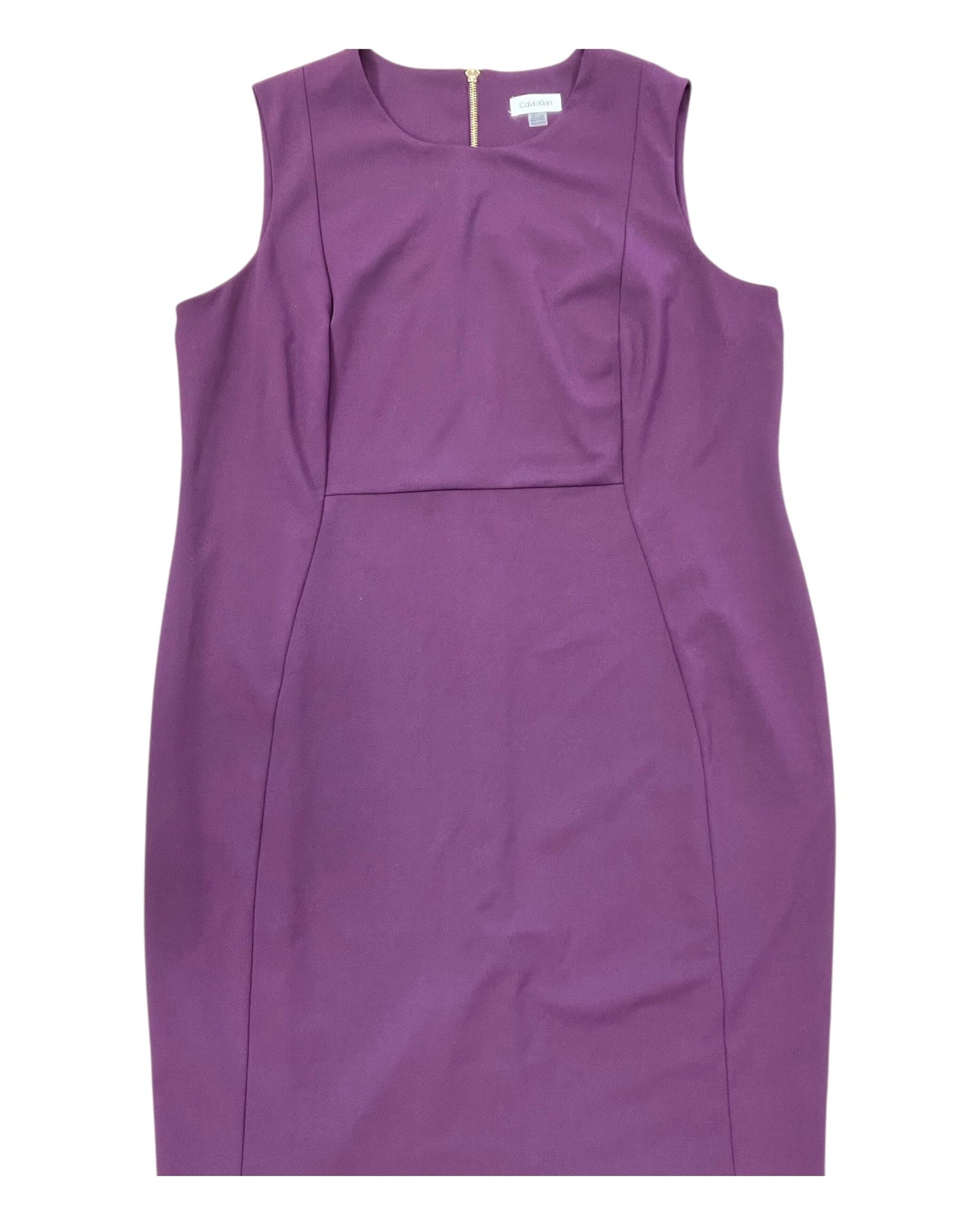 Dress Work By Calvin Klein In Purple, Size:3