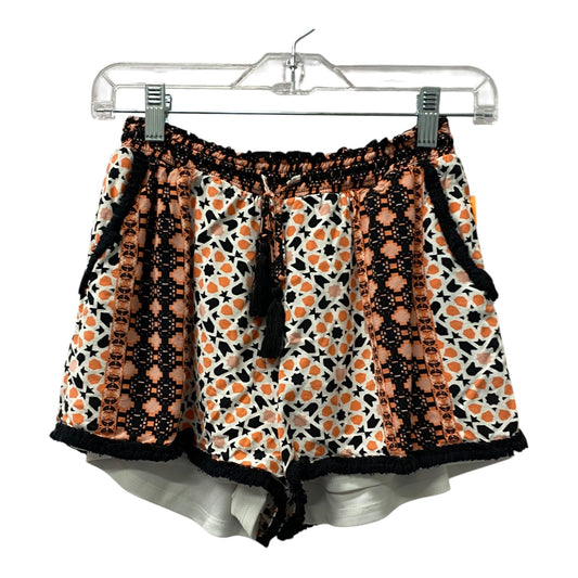 Shorts By Alya In Black & Orange, Size:S