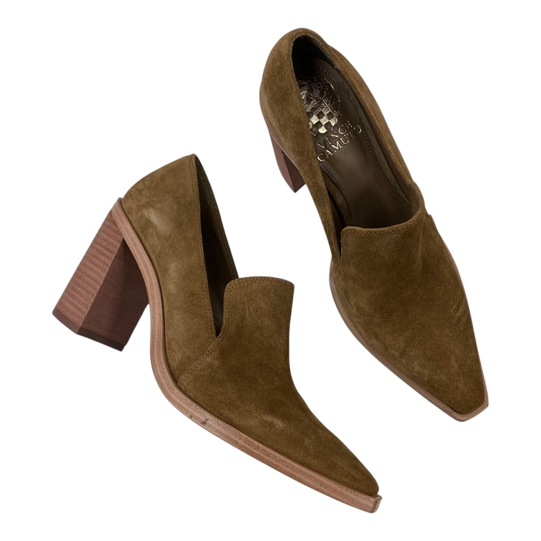 SHOES HEELS BLOCK by VINCE CAMUTO In BROWN, Size: 6.5