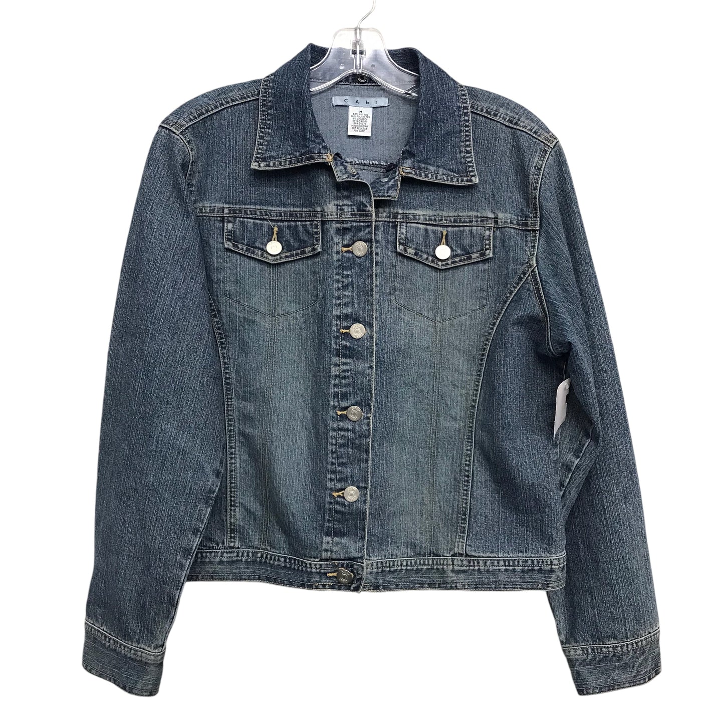 Jacket Denim By Cabi In Blue Denim, Size:M