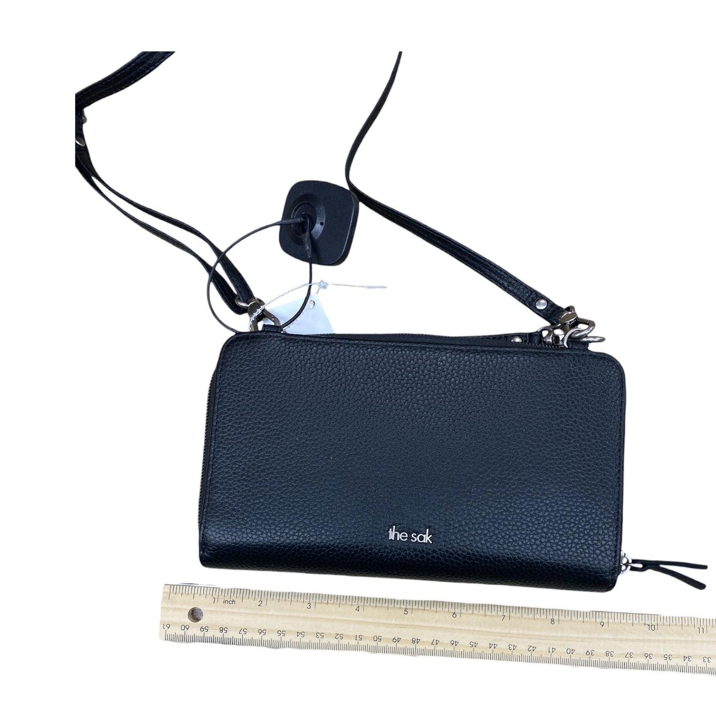 Handbag Leather By The Sak In Black & Silver, Size:Medium