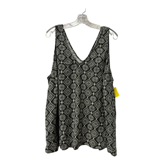 Top Sleeveless By Torrid In Black & White, Size:3X